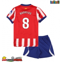 Camisa de Futebol Atletico Madrid Pablo Barrios #8 Equipamento Principal Infantil 2026-27 Manga Curta (+ Calças curtas)